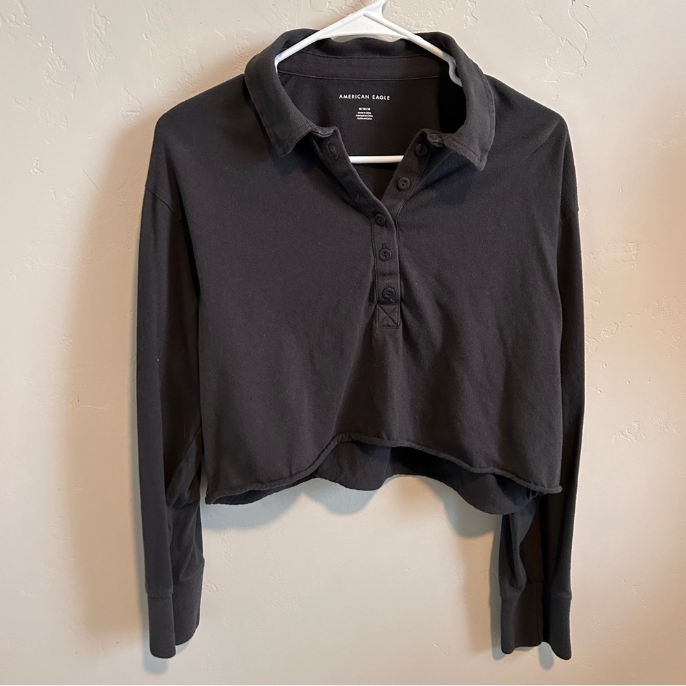 American Eagle Cropped Long Sleeve